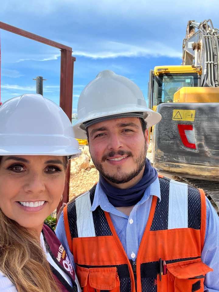 Inspección de los Avances en el Puente Nichupté por Parte de Mara Lezama