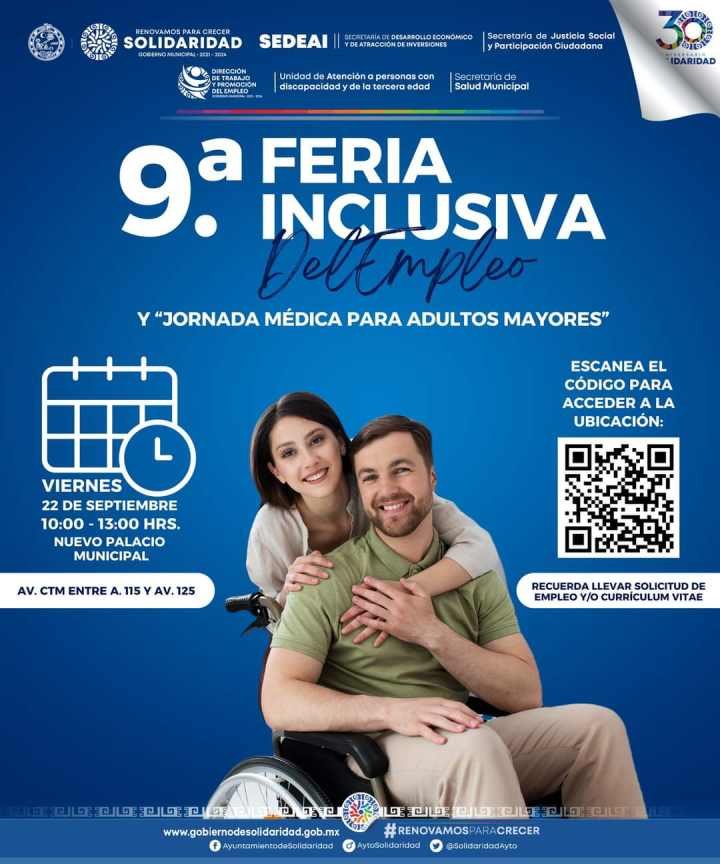 Solidaridad se Prepara para su 9ª Feria de Empleo Inclusiva y Jornada Médica