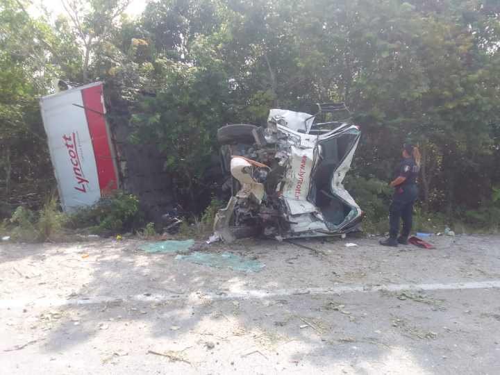 Aparatoso Siniestro en la Ruta Cafetal-Majahual
