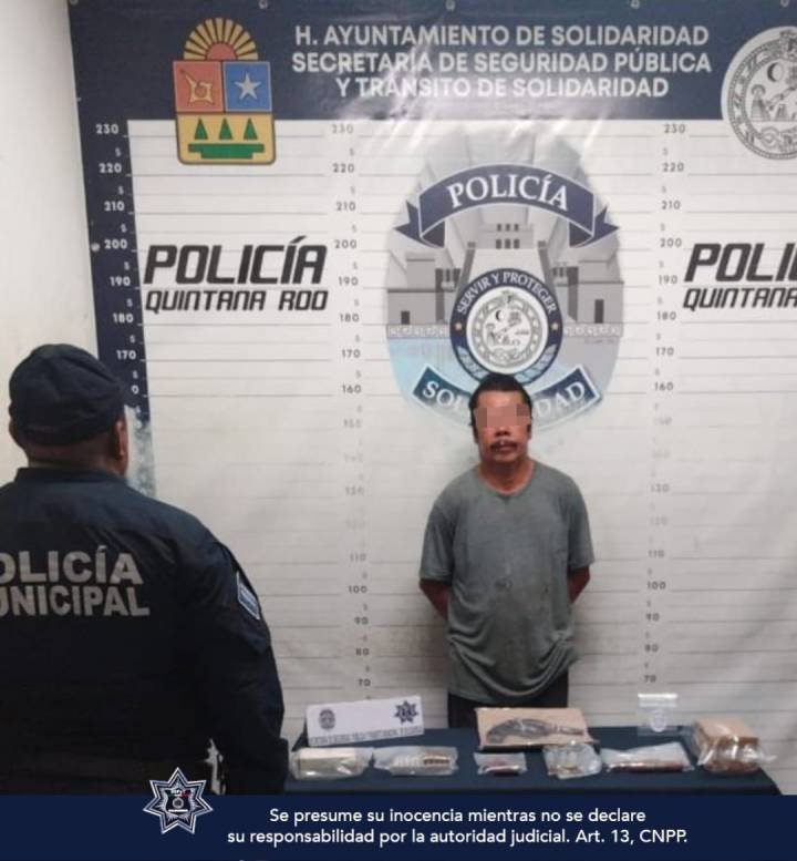 Capturado en Playa del Carmen individuo portando ilegalmente un revólver