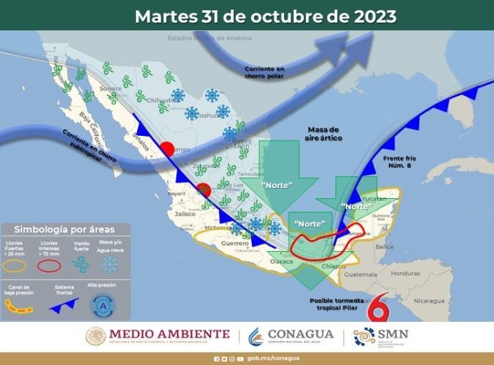 Clima en Quintana Roo: Impacto del Frente Frío No. 8