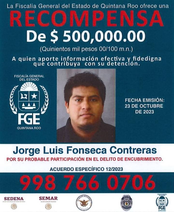 Fiscalía General del Estado omite la difusión de recompensa de 500,000 pesos por individuo buscado