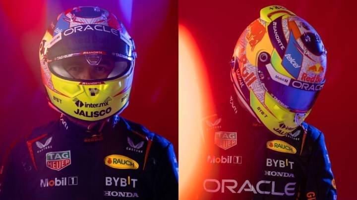 Un Casco Espectacular: Checo Pérez se Prepara para el Gran Premio de México 2023
