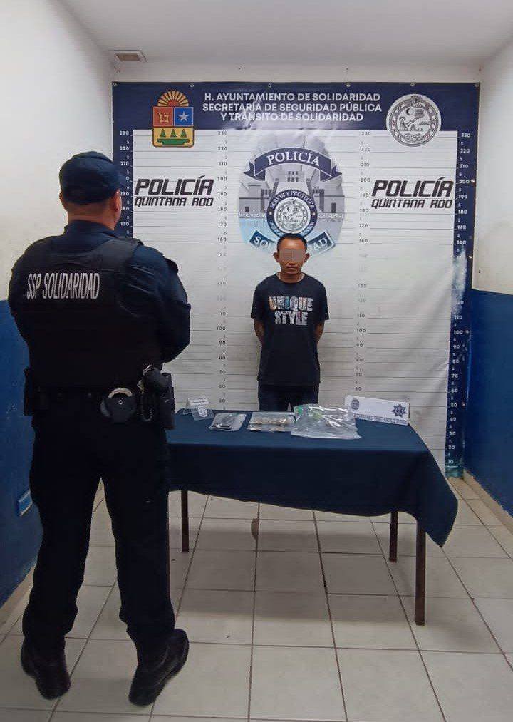 Capturan a Individuo con Sustancias Ilícitas en Playa del Carmen