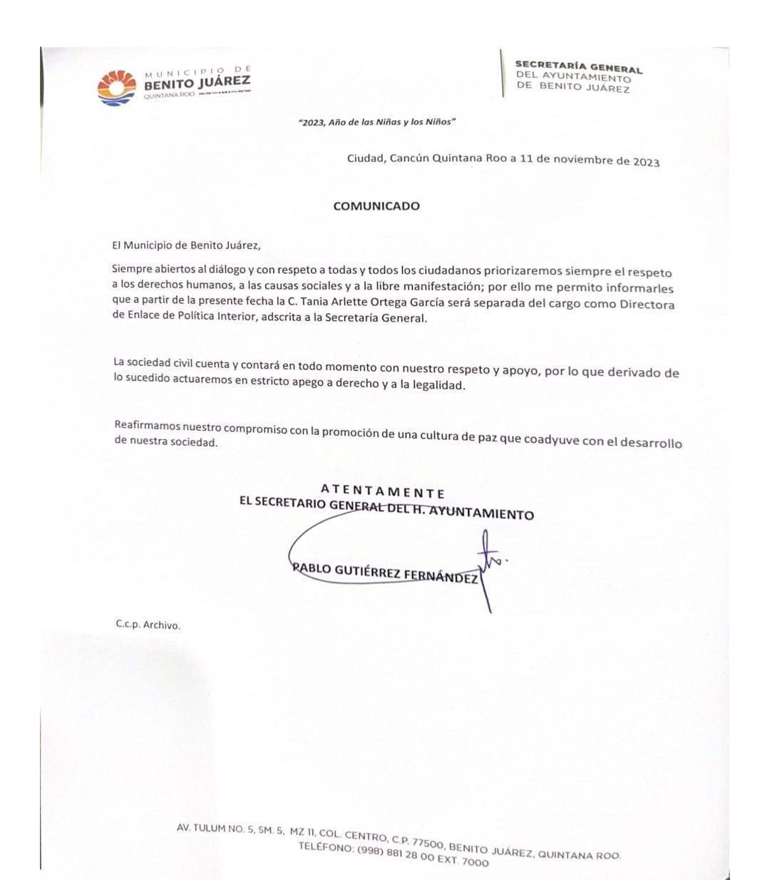 Destituyen a directora del Ayuntamiento de Benito Juárez, ante exigencia de 'Madres