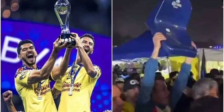 Aficionado se lleva recuerdo del Estadio Azteca tras final del América contra Tigres