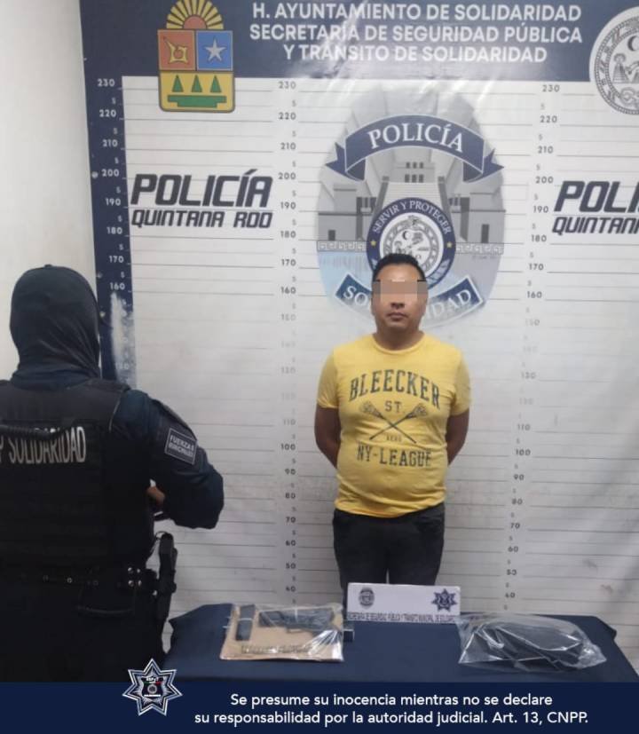 Arresto en Playa del Carmen por Porte de Arma de Fuego
