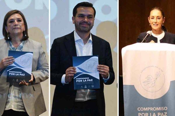 Firman candidatos presidenciales el Compromiso Nacional por la Paz