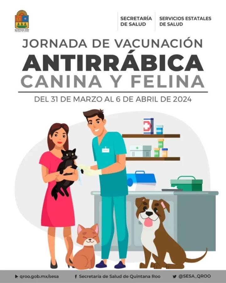 Se reforzarán campañas de vacunación antirrábica en Solidaridad