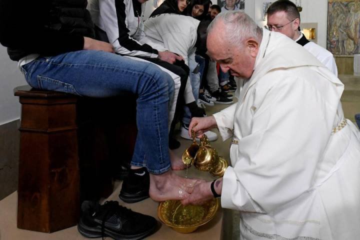 Visita del Papa Francisco a la Cárcel de Mujeres durante la Semana Santa