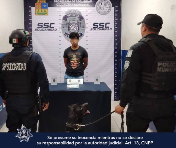 Capturan a individuo con sustancia sospechosa en Playa del Carmen