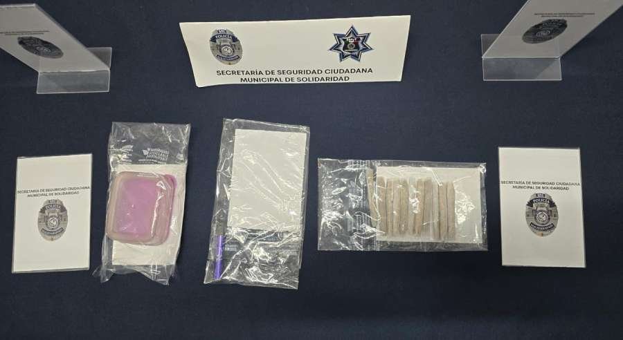 Operativo de Seguridad en Playa del Carmen Resulta en Detención por Posesión de Sustancias Ilícitas