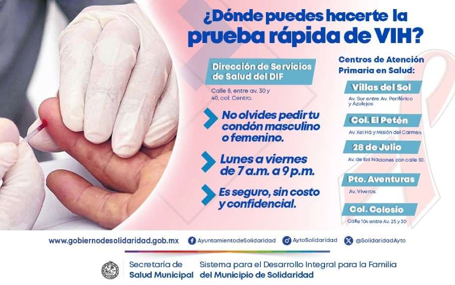 Invitan a prevenir con pruebas gratuitas de VIH