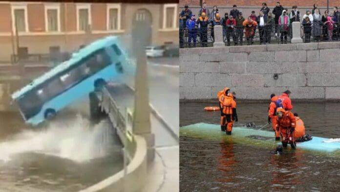 Tragedia en San Petersburgo: Autobús se Desploma al Río con Pasajeros a Bordo