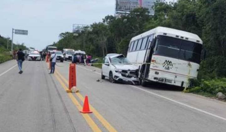 Accidente fatal en carretera Felipe Carrillo Puerto-Tulum deja un fallecido y tres heridos