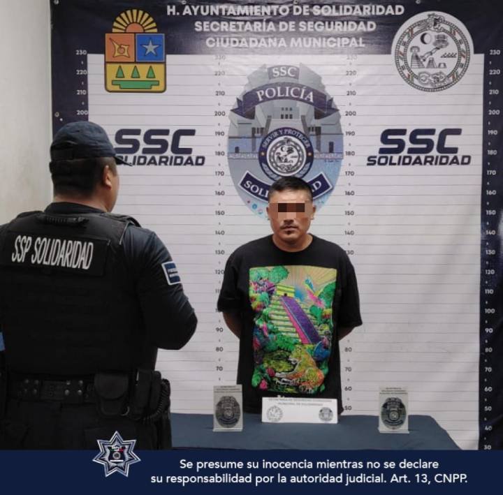 Detienen a Hombre por Presunta Violencia Familiar en Solidaridad