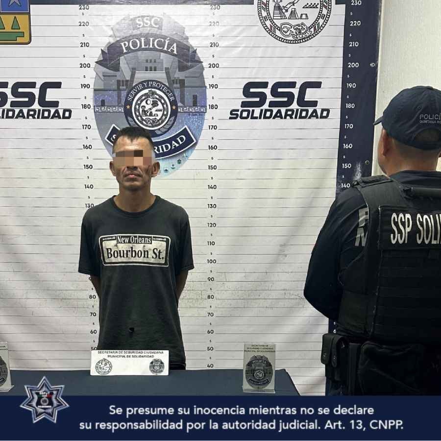 Policía de Solidaridad detiene a hombre por allanamiento y daños a propiedad en colonia El Encanto