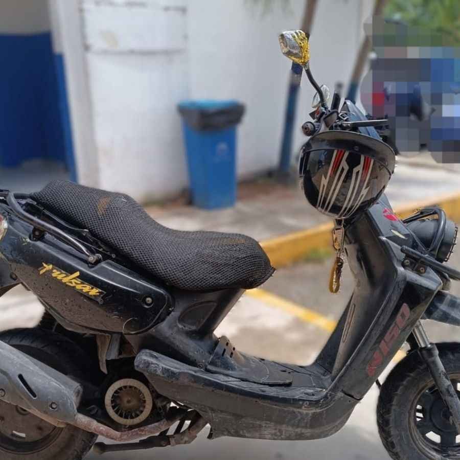 Policía de Solidaridad recupera motocicleta robada en Colonia In House