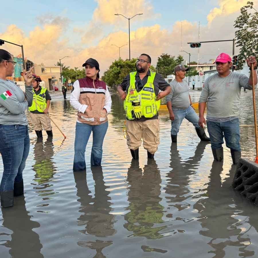 Estefanía Mercado atiende las zonas afectadas de Villas del Sol tras el paso de “Sara”